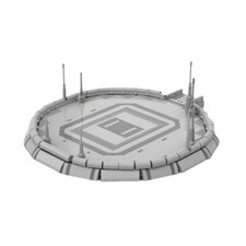 Juego de bloques de construcción Floating City MOC, plataforma de aterrizaje de ciencia ficción modelo ladrillos juguete