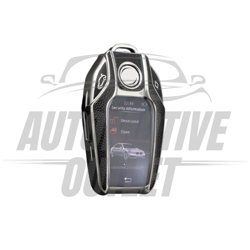 SCHALE DISPLAY FERNBEDIENUNG SCHLÜSSEL COVER CASE FOB TPU LEDER FÜR BMW 5 6 7ER X3 X5 - Bild 6 von 9