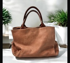 Roots Canada Leather Purse, Light Brown, 13x9, Soft , Handles & Shoulder Stra