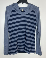 Navy Heather Stripe Hoodie Size L/ XL