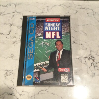 ESPN Sunday Night NFL (Sega CD, 1994) Authentic Football Game