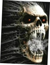 USZDL Skull Diamond Art Kits for Adults - DIY Round Full Drill 5D Diamond B19304
