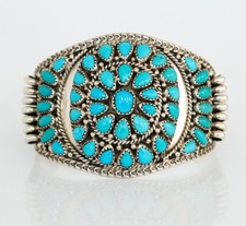 Nora Tsosie Sleeping Beauty Turqious Sterling Siver Cuff