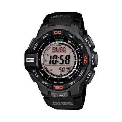Casio Pro Trek Men's Solar Compass Altimeter Barometer Digital Sport Watch Black