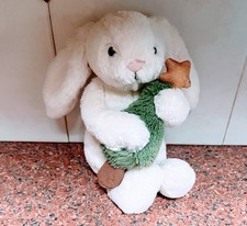 AUTHENTIC NWT Jellycat Jelly Cat Bashful Bunny with Christmas Tree