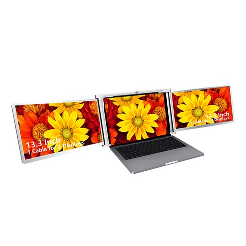 S300 13.3in Triple Laptop Screen Extender For 13.3in To 17.3in Laptop FHD 10 NEW - Afbeelding 8 van 12
