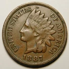 1887 Indian Head Cent Penny VF-Details  "Not Cleaned - Actual Coin Pictured"