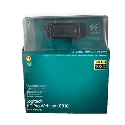 Logitech HD Pro Webcam C910   1080p Full HD   10MP   Autofocus- New in Box