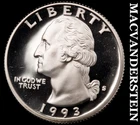 1993-S Silver Washington Quarter-Choice Gem Proof Lustrous No Reserve #i6672