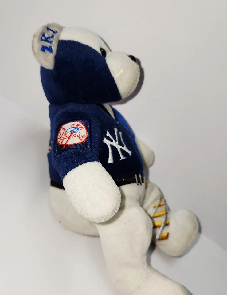 MLB TEAM BEANS 2001 NEW YORK YANKEES METS SUBWAY SERIES BEANIE BABY PLUSH BEAR - Image 3 of 4