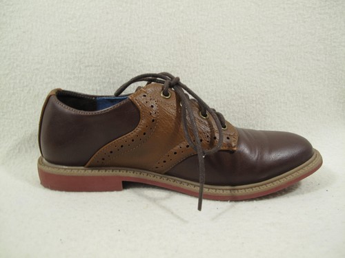 Inlisted Boys Kenneth Cole Saddle Brown Oxford Shoes Sz 2~Dress Shoes - Picture 11 of 12