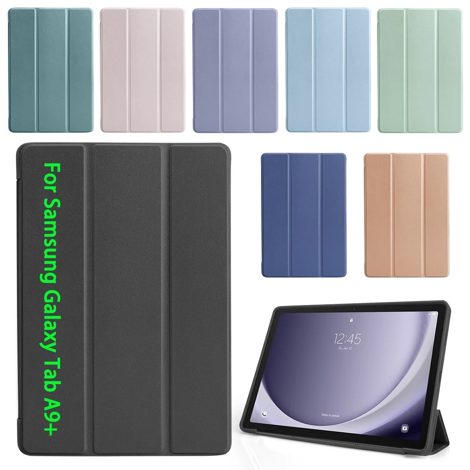 Tri-fold Stand PU Leather Magnetic Case For Samsung Galaxy Tab A9+ 2023 11 inch - Image 2 of 4