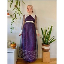 1960’s Sheer Balloon Sleeve Empire Waist Dress