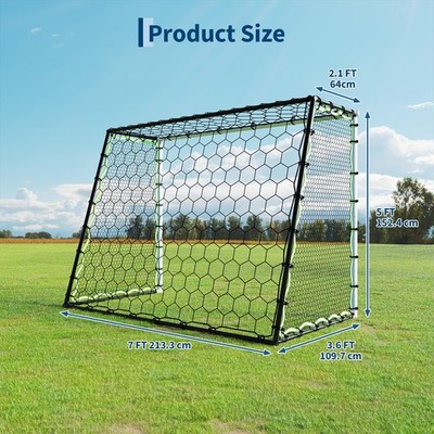 3-in-1 Tragbares Fußballtor mit Rebound-Netz   Trainingsausrüstung für Kinder