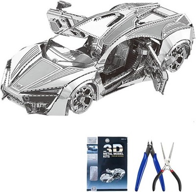feiwo DIY 3D Car Metal Model Puzzle 3D Laser Cut Jigsaw Craft Kits 3D Metal Mode