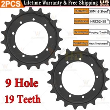 2pcs Sprocket 19 Teeth 9 Hole For Kubota KX057-4 KX161-3 KX161-3S Undercarriage