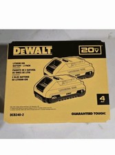 NEW GENUINE DEWALT 20V MAX DCB240-2 TWO (2) 4Ah Lithium-Ion Batteries NIB