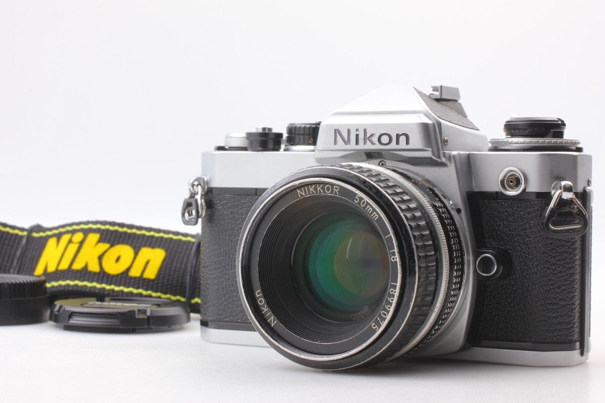 Exc+5] Nikon FE Silver body SLR Film Camera 50mm f1.8 Ai Nikkor