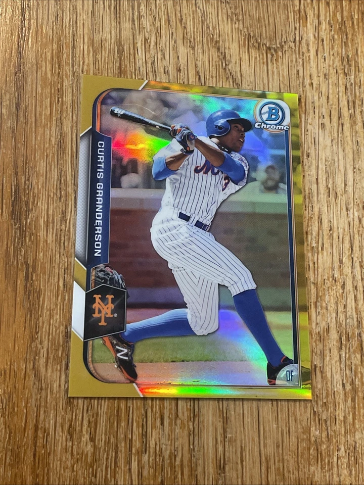2015 Bowman Chrome Gold Refractor /50 Curtis Granderson #82 SSP RARE Mets - Image 2 of 4