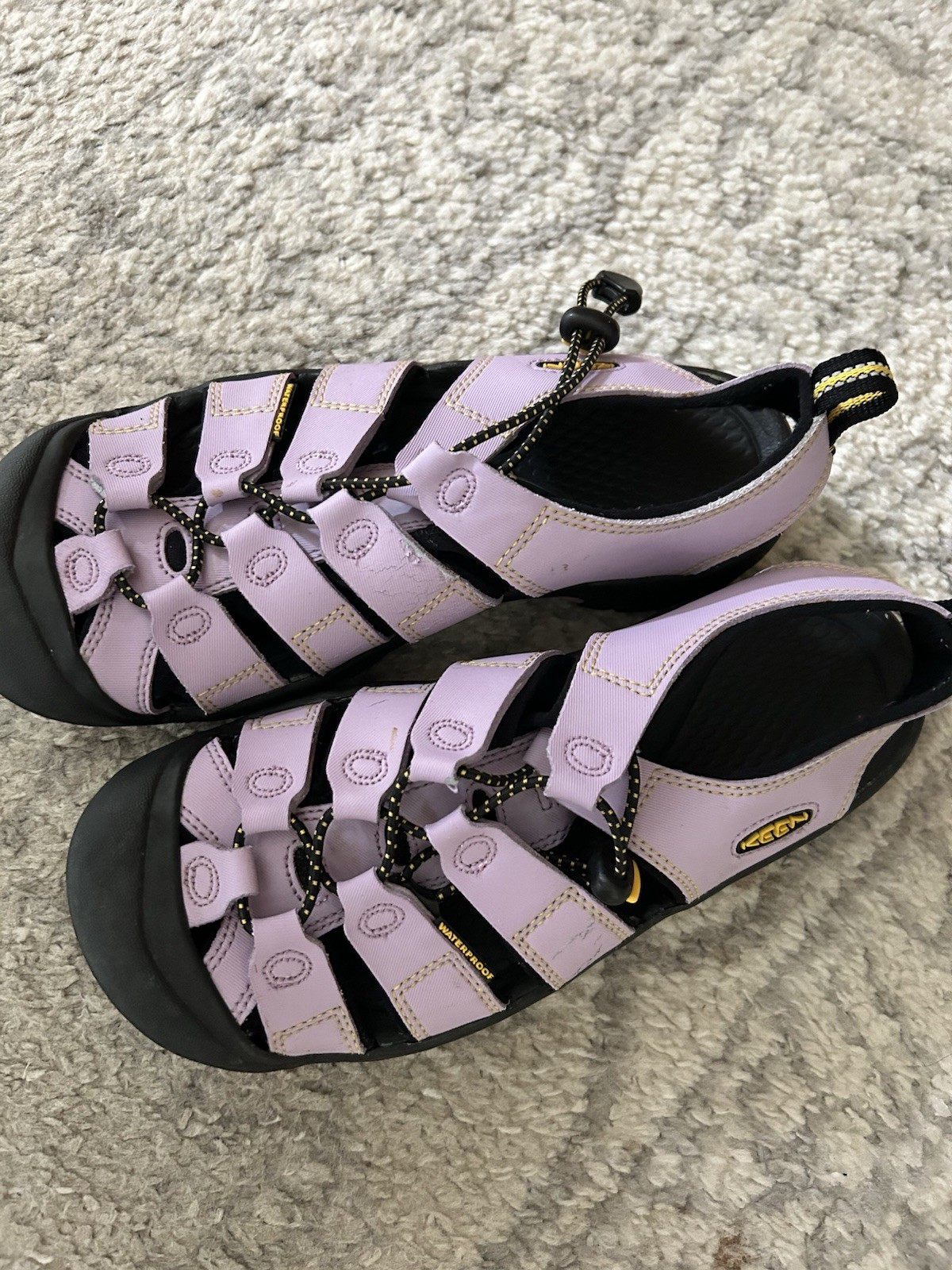 Sandali Keen donna taglia 6 viola chiaro chiusura pizzo scarpe impermeabili outdoor