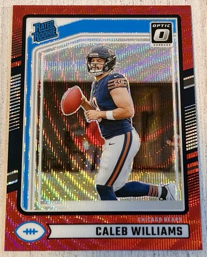 2024 Panini Donruss - Rated Rookie Caleb Williams Optic Preview Red Wave Prizm