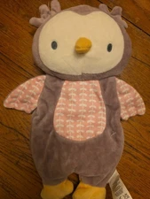 Ingenuity Purple Nally Owl Lovey Lovie Plush Baby Security Toy Bean Bag Tush 12"