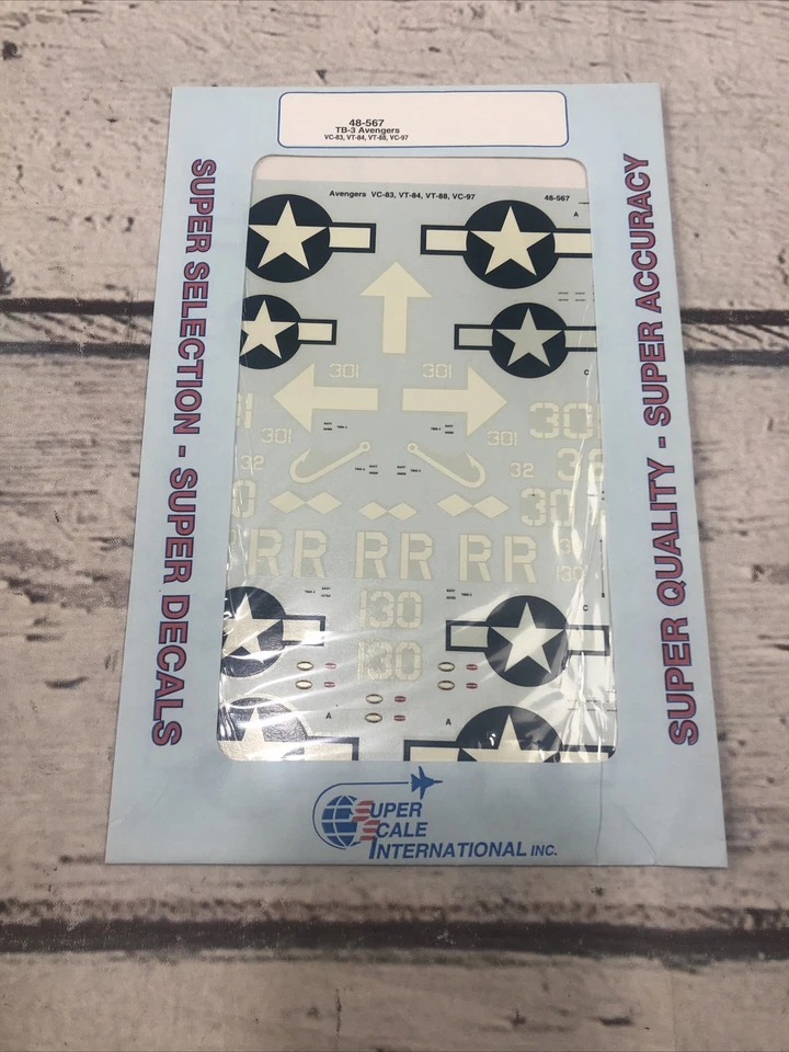 Calcomanía 1/48 SuperScale 48-567 TBM-3 Avengers VC-83, 97, VT-84, 88 Y poco común Foto 2 de 4