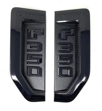 Pair Set Emblems Badge Fits For 2017-2022 Left & Right Side Door Fender (Black)