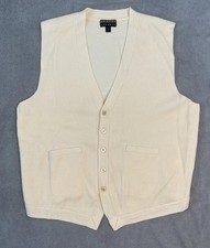 Robert Talbott Mens Merino Wool Ivory Sweater...