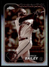 2024 Topps Chrome 194 Patrick Bailey Sepia San Francisco Giants Baseball Card