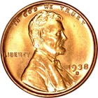 1938-S 1C Lincoln Wheat Cent UNC RD K19381