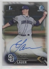 2016 Bowman Draft Chrome Pick Refractor 85/499 Eric Lauer #CDA-EL Auto 3t5