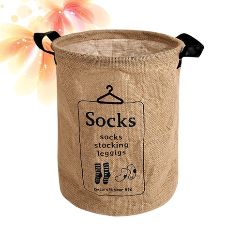 Jute Hanger Grocery Storage Basket Laundry Bucket - Picture 9 of 11