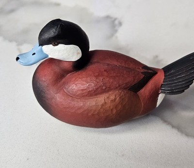 Jett Brunet Ducks Unlimited Ruddy Duck 2013 Miniature Decoy Blue Beak