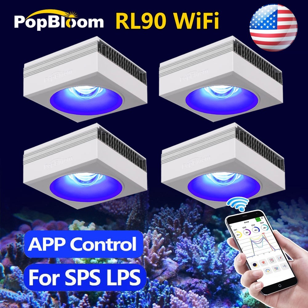 Image of PopBloom WiFi Control Full Spectrum Aquarium Reef Led Light Saltwater Fish Light