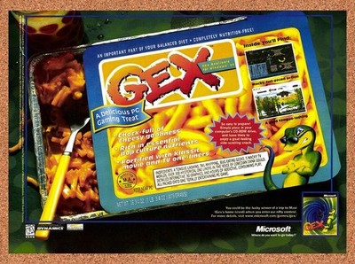 1996 Gex PC Original Advertisement / Retro Promo v1