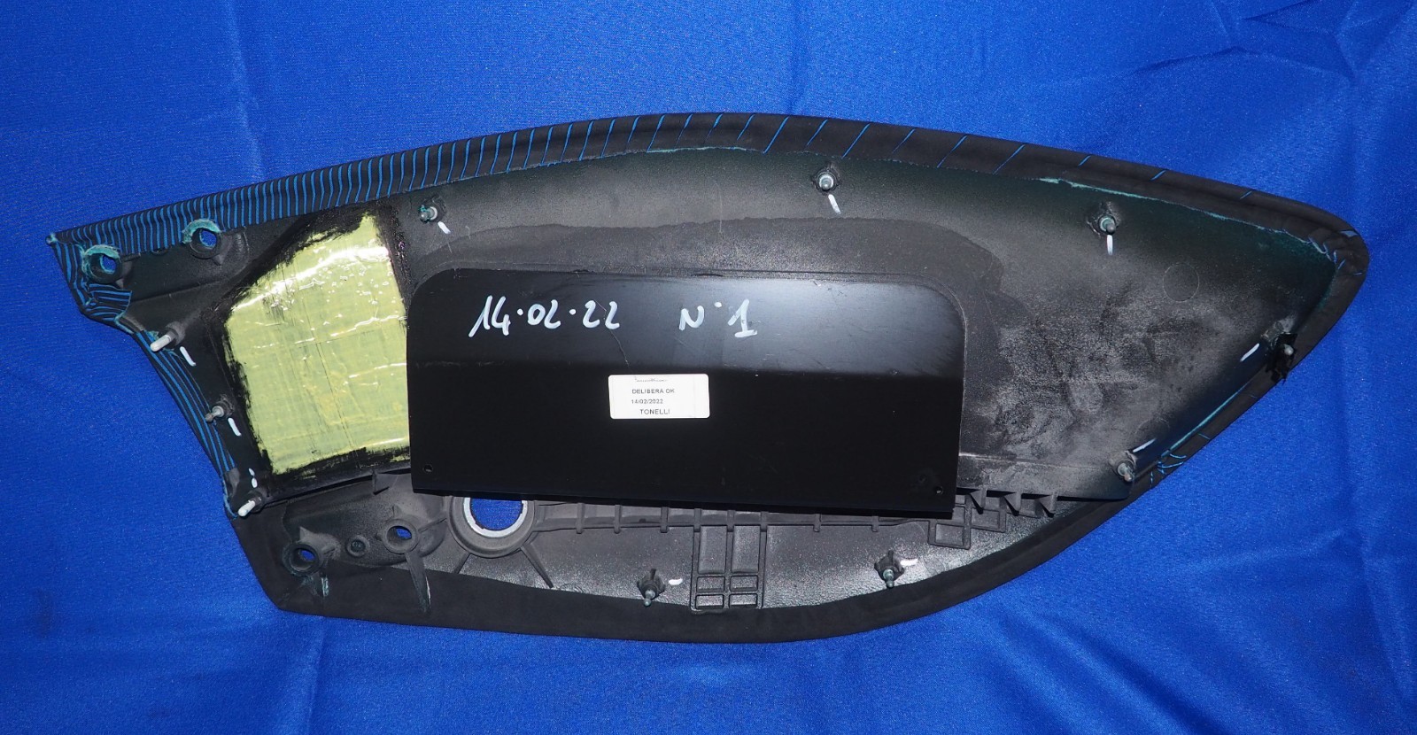 2022-2026 Maserati MC20 MCPura Left Interior Door Panel Trim Sky Blue Black OEM