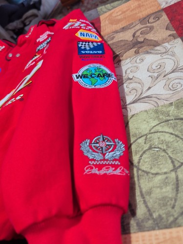 Earnhardt Sr. Chase Authentic NASCAR Budweiser RED Racing Jacket/ Ships From USA - Afbeelding 8 van 10