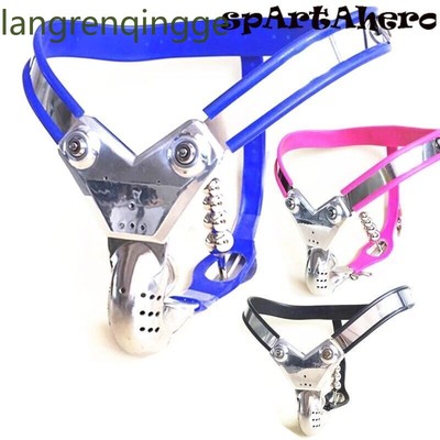 2025 Stainless Steel T-Type EMCC Chastity Belt Cage Bondage Pants Underwear Men