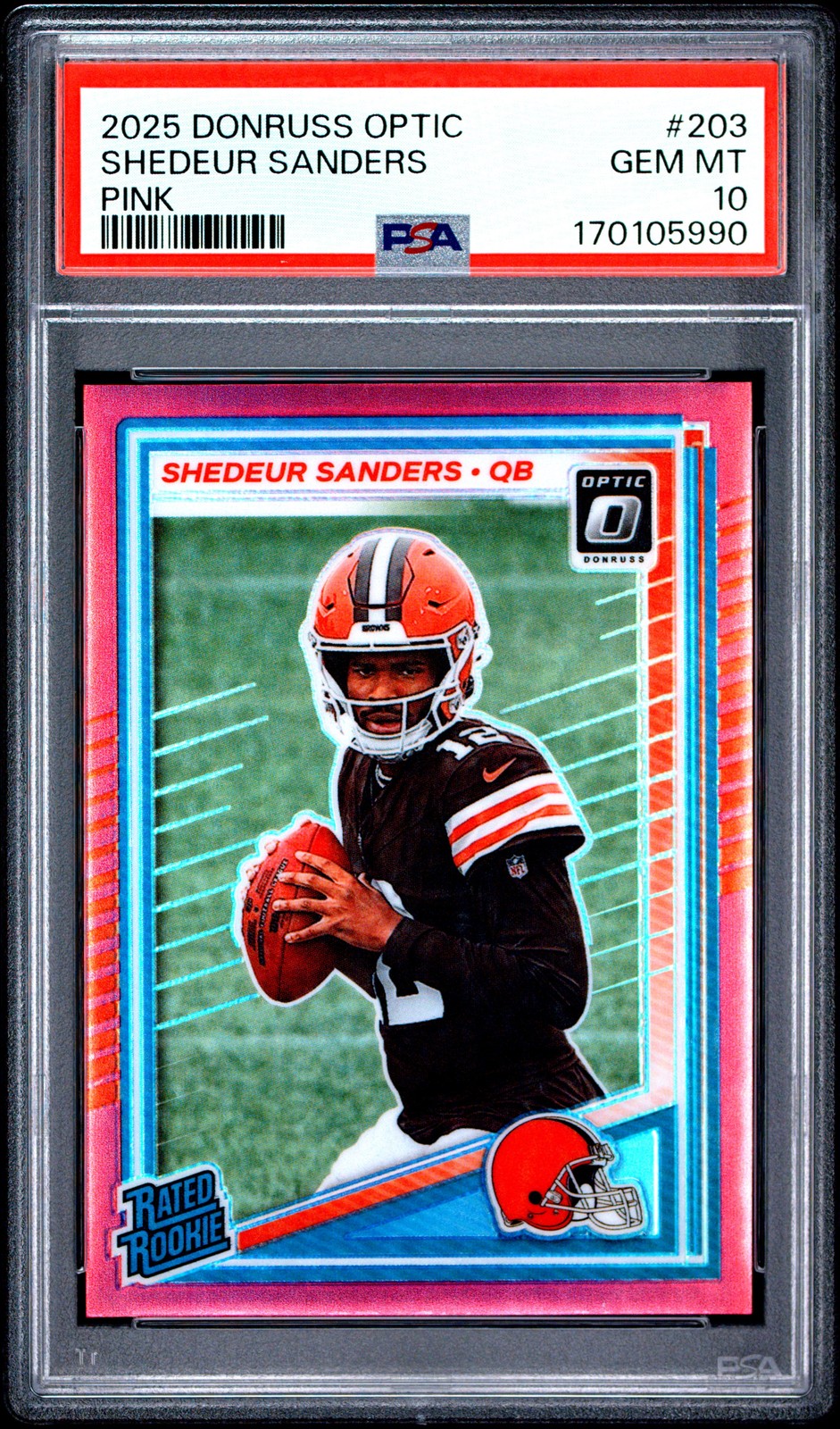 Shedeur Sanders Panini Donruss Optic #203 Pink
