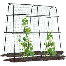 5.3x5.3 Feet Metal Garden Arch Plant Support for Climbing Plants Vegetable Fruit