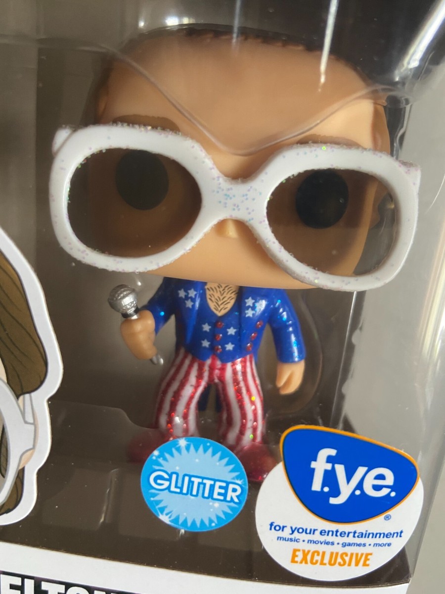 Funko Pop Rocks Elton John Red, White & Blue #63 Glitter Variant