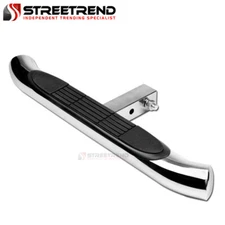 3" Chrome Rear Hitch Step Bar Bumper Guard Trailer Tow Mount For 2" Receiver S6