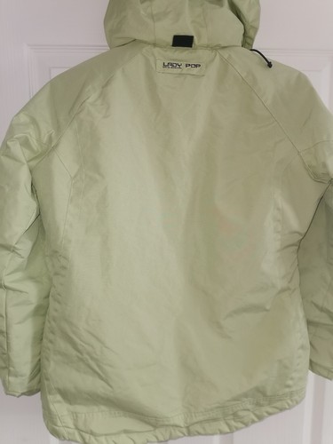 Lady Pop Polar Expedition Base Camp Lime Green Climacold Anorak Jacket Hood UK M - Picture 15 of 24