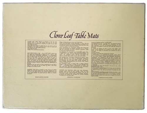 Vintage Set of 6 Clover Leaf Table Mats With Box England Alex Jawdokimov - Picture 9 of 12