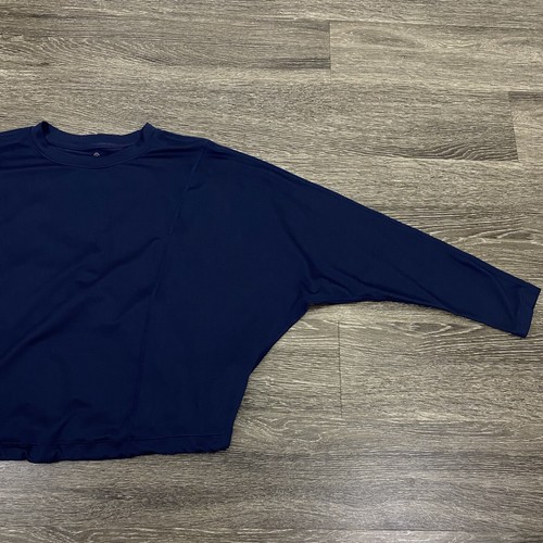 Sweaty Betty After Class Sweatshirt Womens Size M Navy Blue Dolman Crew Yoga Gym - Picture 9 of 13