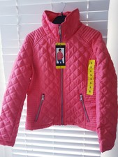 Andrew Marc New York Women's Pink Long Sleeve Full Zip Puffer Casual Jacket