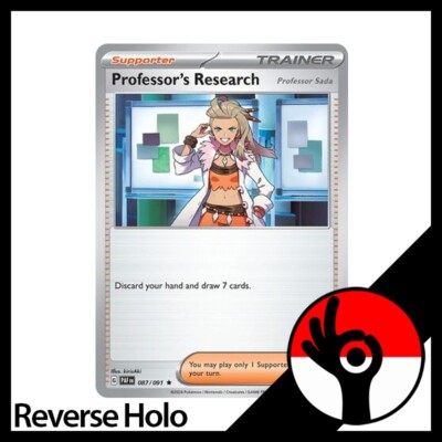 Pokemon TCG: Paldean Fates - Reverse Holo - 087/091 - Professor's Research