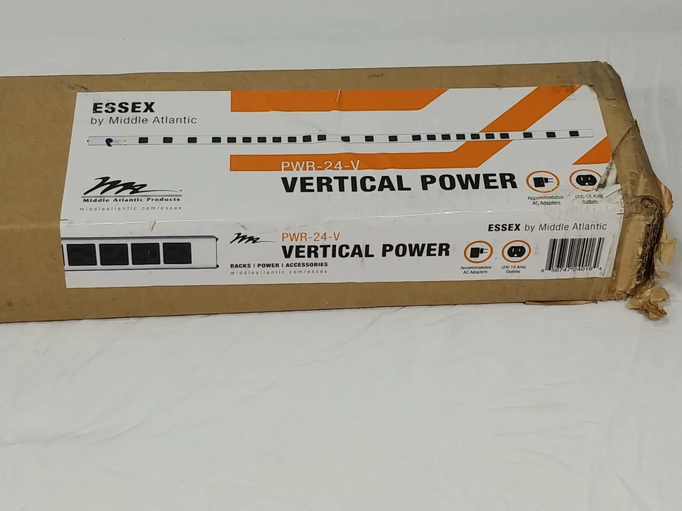 Middle Atlantic Essex Vertical Power Strip Rack Mount, 24-V, 15 Amp. (NEW) - Image 3 of 4