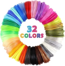 32 Colors 3D Pen PLA Filament Refills, Each Color 10 Feet, Total 320 Feet, Pa...